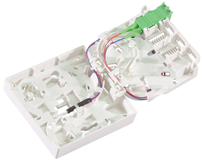 Visuel de référence : Boîte d'épissure FTTH avec câble de pose, 1x LCD / APC