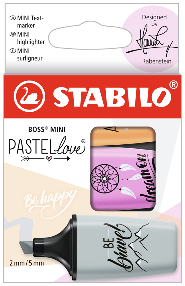 Surligneur BOSS® MINI Pastellove 2.0, étui de 3 (55500609)