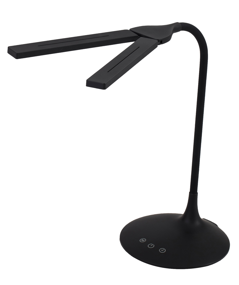 ALBA Lampe de bureau LED 'LEDTWIN', rechargeable, noir