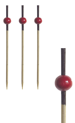 PAPSTAR Pique apéritif 'Red Pearl', longueur: 70 mm