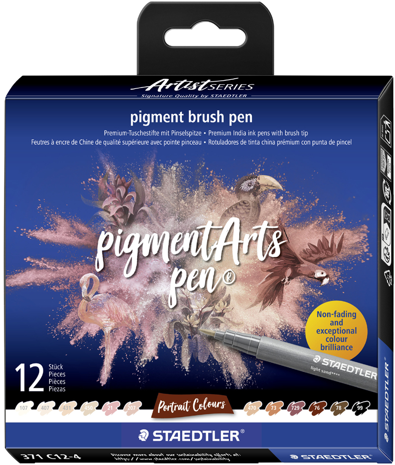 STAEDTLER Feutre pigment brush pen 'Portrait Colours'