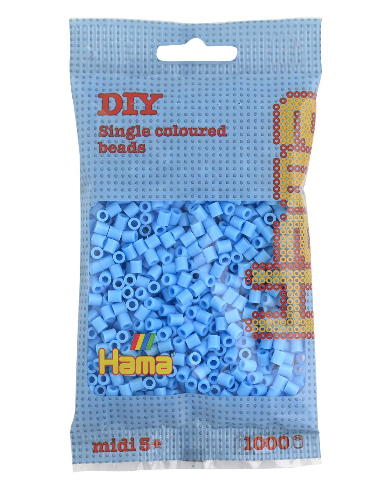 Hama Perles à repasser midi, dans un sachet, bleu pastel