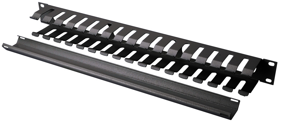 DIGITUS cage de gestion de câble, 1U, noir (RAL 9005)