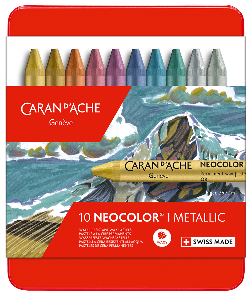 CARAN D'ACHE Pastel à la cire NEOCOLOR I, étui métal de 10