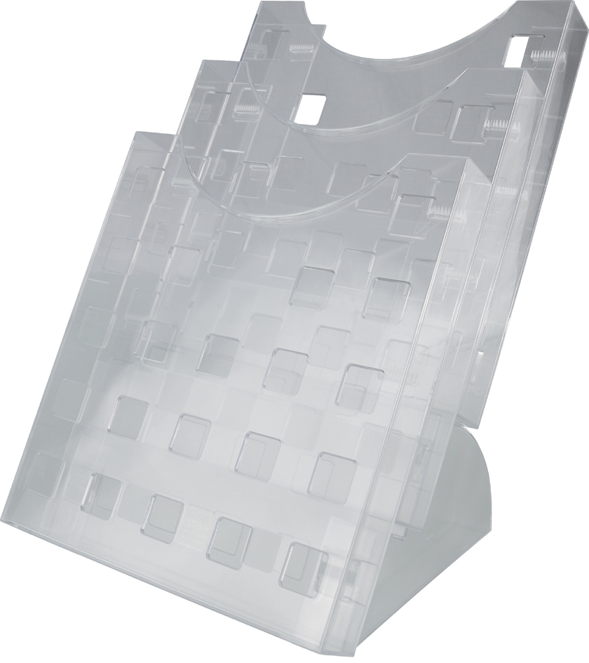 helit Porte-brochures de table 'the step grid', transparent