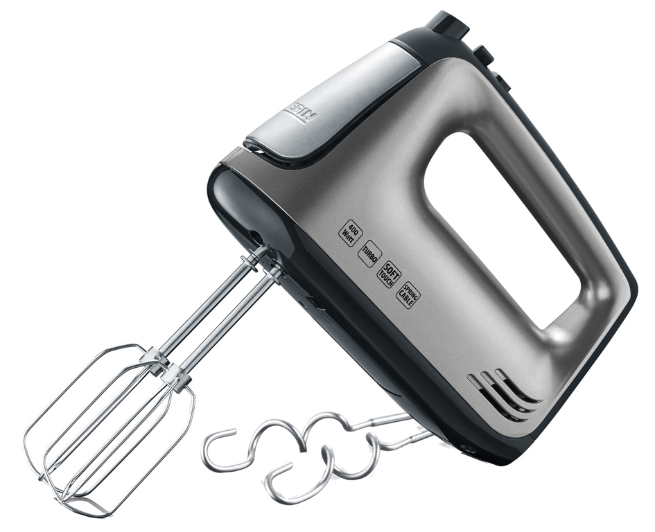 SEVERIN Batteur HM 3832, 400 W, gris métallique / noir