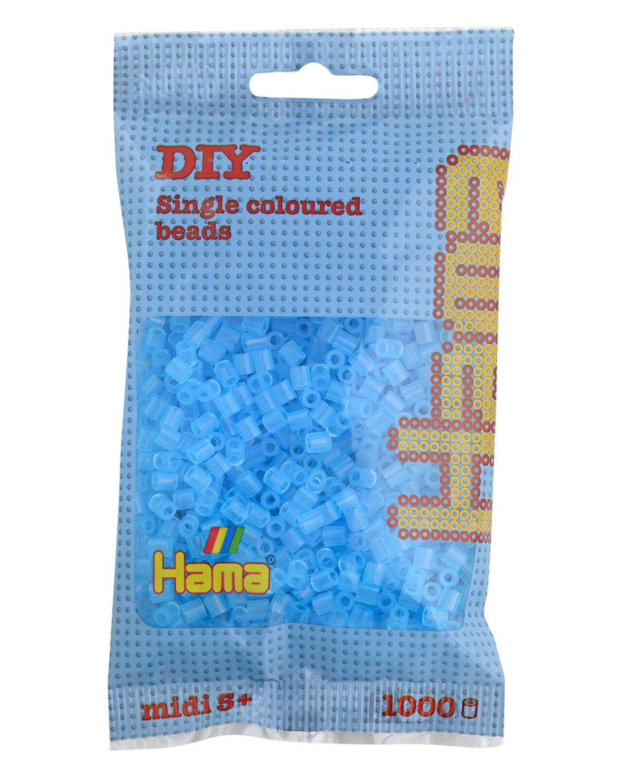 Hama Perles à repasser midi, sachet, aqua transparent
