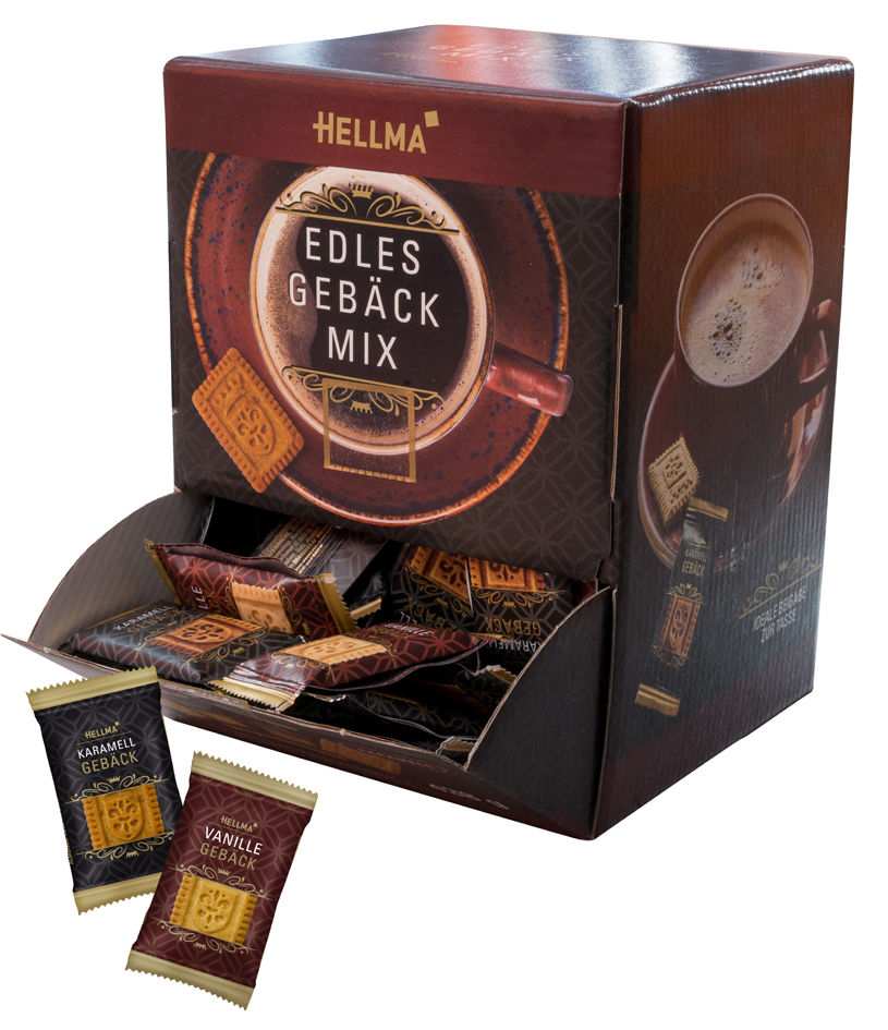 Mélange de biscuits élégants, dans un carton