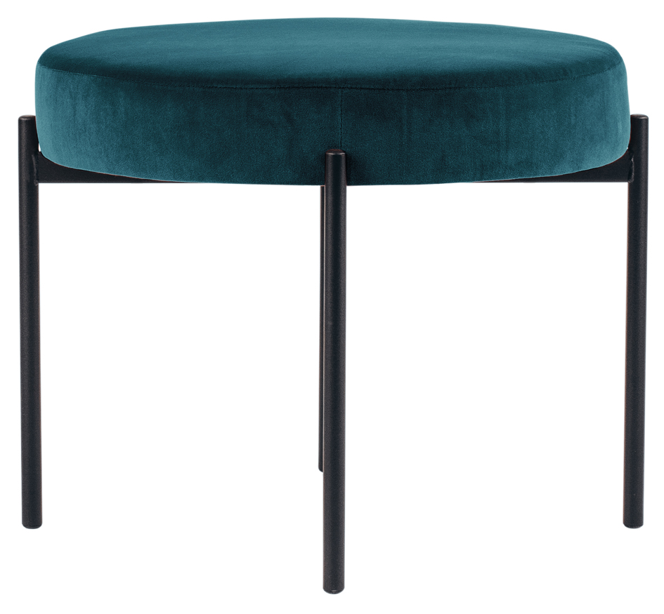 PAPERFLOW Banc GAIA, rond, habillage velours, vert