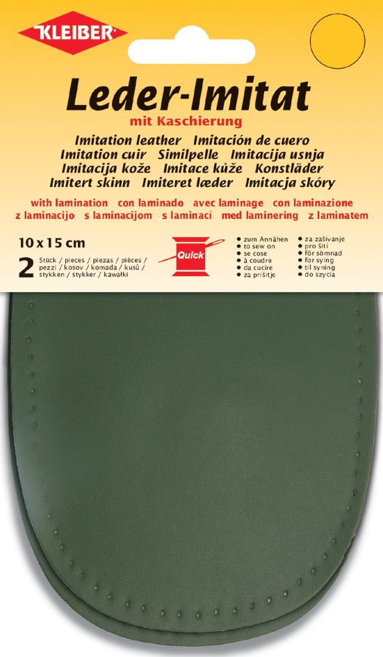 KLEIBER Patch imitation cuir avec doublure, olive