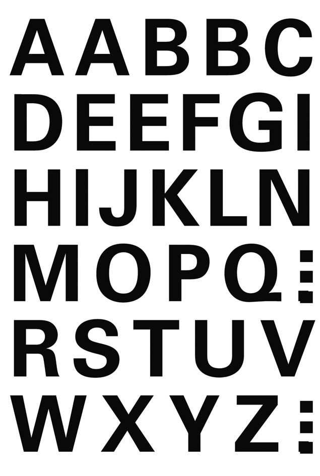 (3) Sticker alphabétique, 15 mm