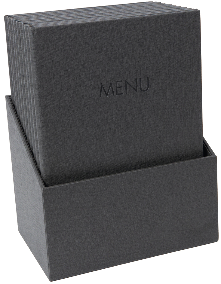 sigel Chemise pour menu 'MENU', A4, boîte de 10, noir