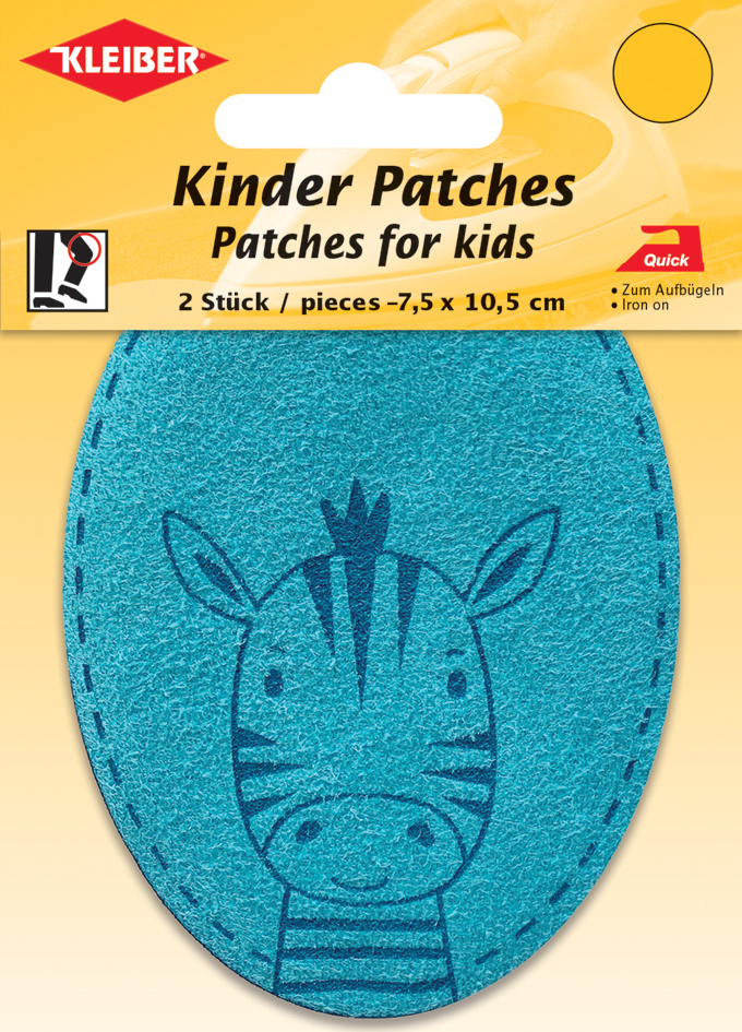 KLEIBER Application 'Zèbre', bleu clair, blister de 2