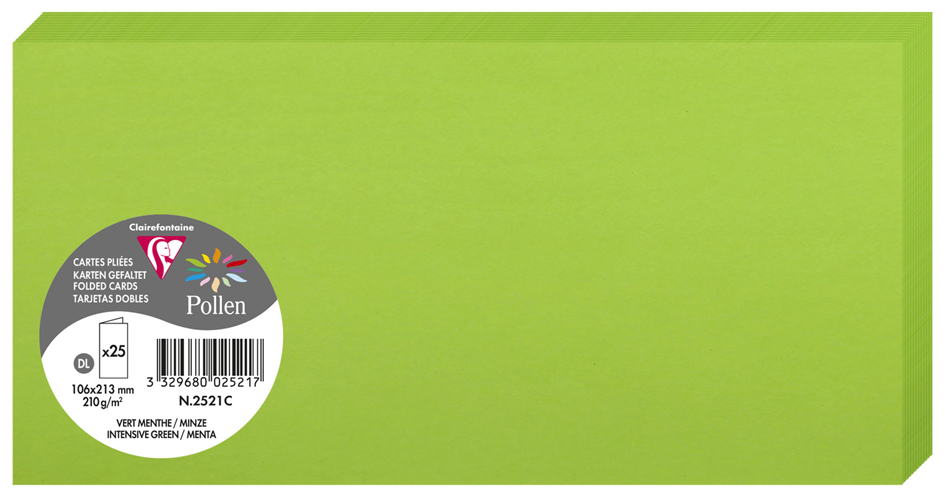 Pollen by Clairefontaine Carte double DL, vert menthe