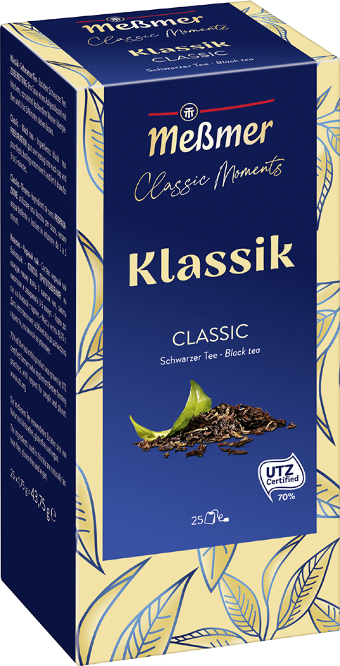 Meßmer Thé noir Classic Moments 'classique', paquet de 25