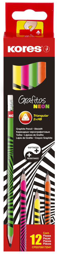 Kores Crayon à papier 'Grafitos Neon', degré de dureté: HB