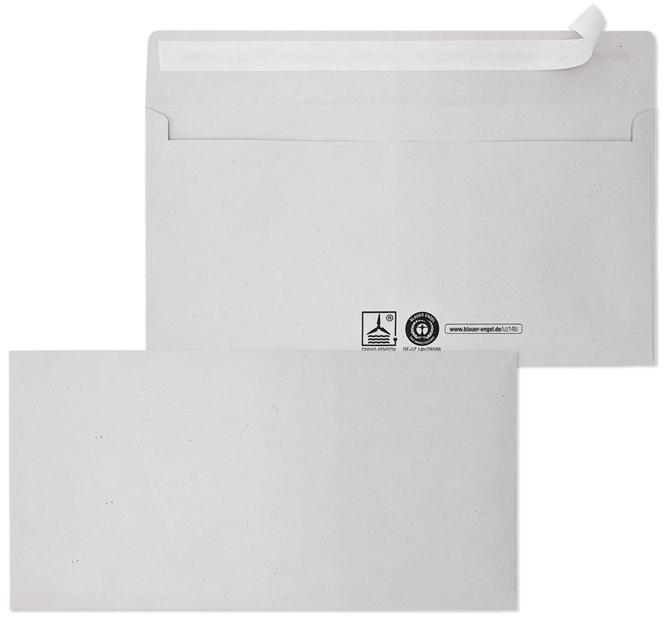 MAILmedia Enveloppes recyclées, format long, auto-adhésif