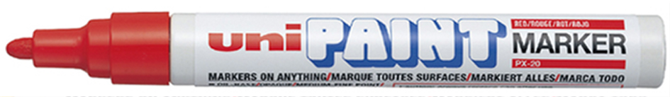 uni-ball Marqueur permanent PAINT PX20, rouge