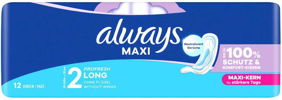 always Serviette hygiénique maxi ProFresh Long
