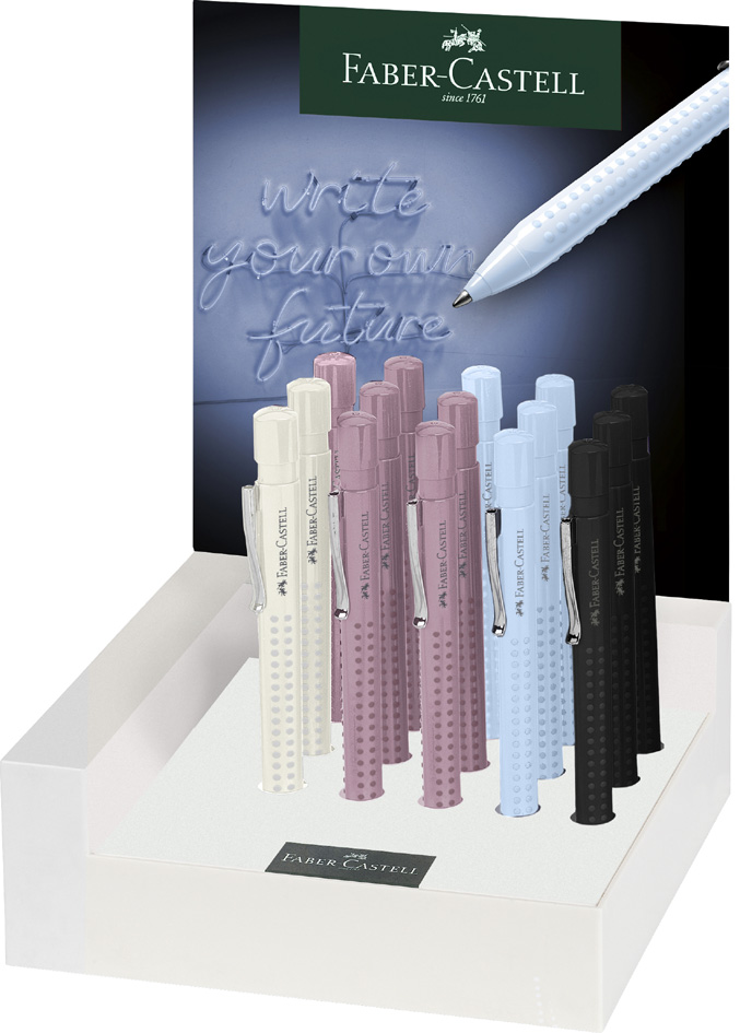 FABER-CASTELL Stylo-bille rétractable GRIP 2010, présentoir