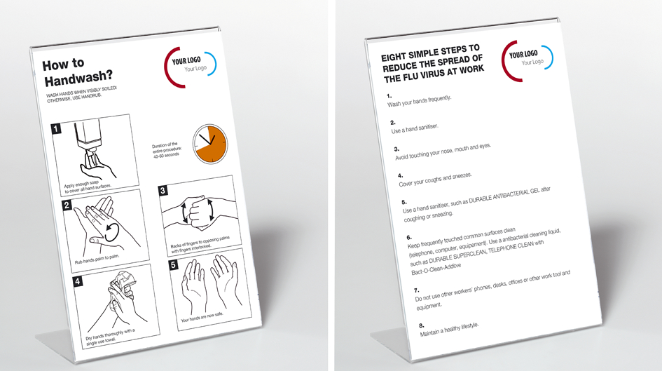 Exemple d'utilisation: pour indications hygièniques