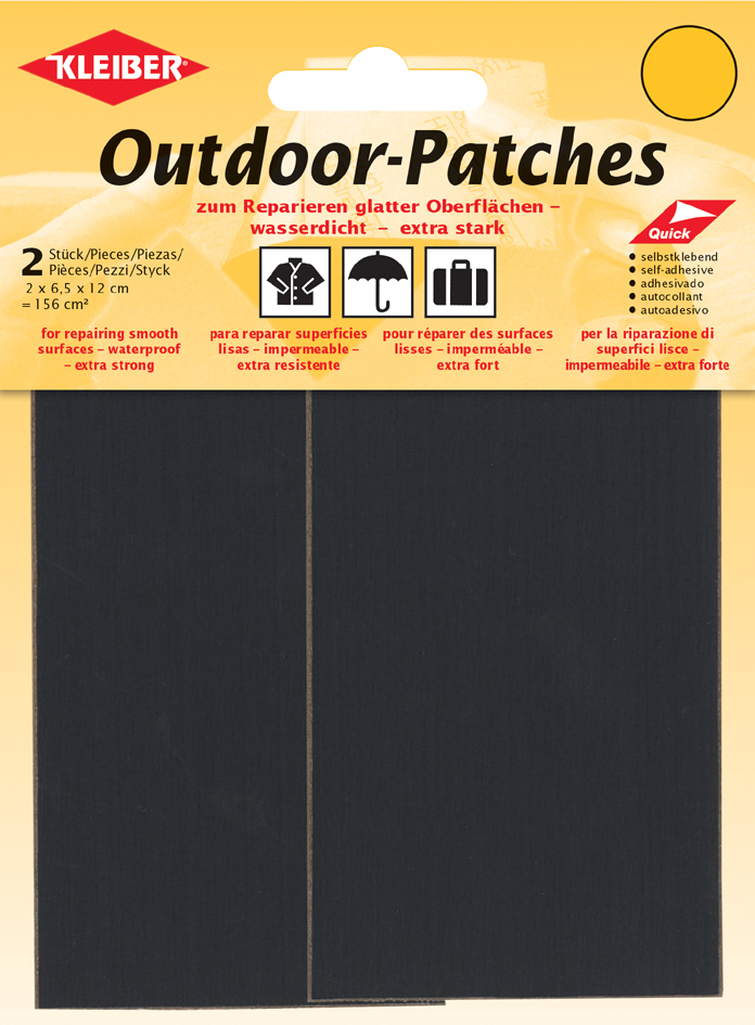 KLEIBER Patch d'extérieur, autocollant, anthracite