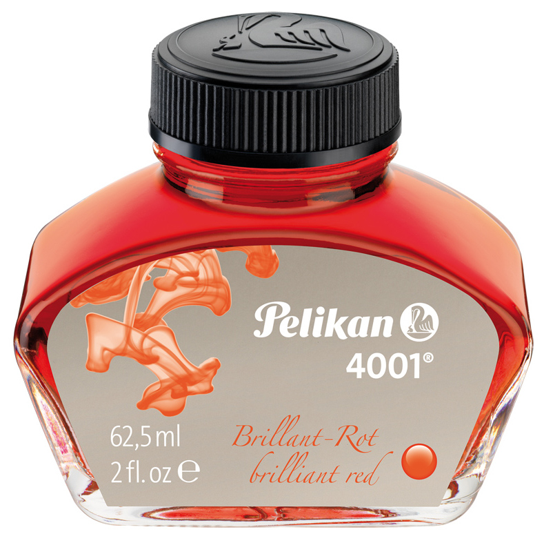Pelikan Encre 4001 dans un flacon en verre, rouge