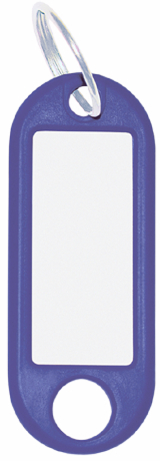 WEDO Porte-clés avec anneau, diamètre : 18 mm, bleu