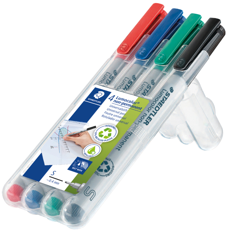 Marqueur non permanent Lumocolor 311 S, étui de 4