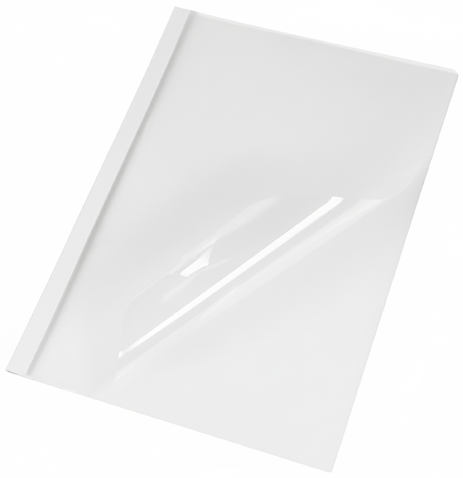 pavo Chemise à reliure thermique A4, brillant, 1,5 mm, blanc
