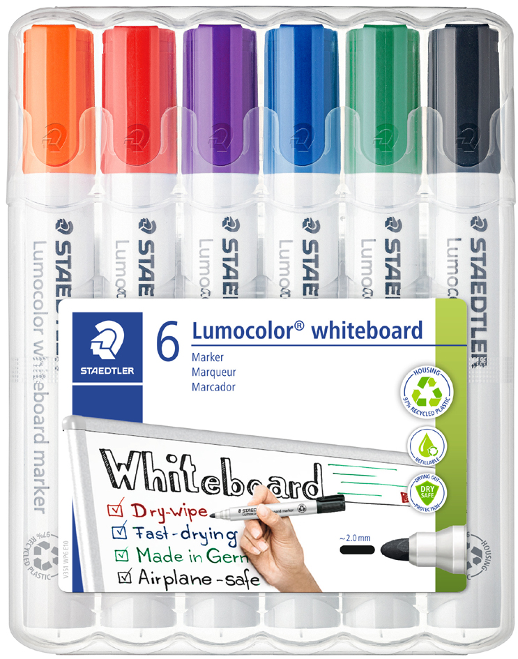 Marqueur pour tableau blanc Lumocolor 351, étui de 6 (5653299)