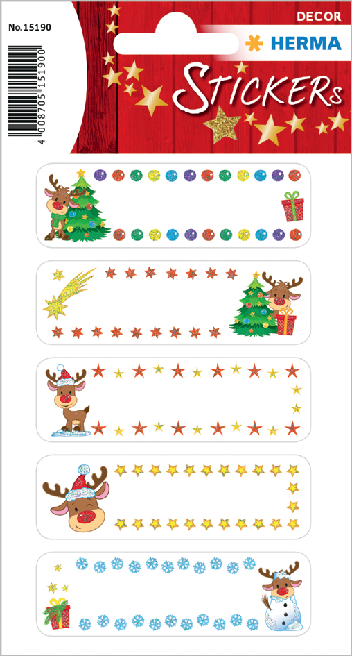 HERMA Autocollants de Noël DECOR 'Little Rudolph'
