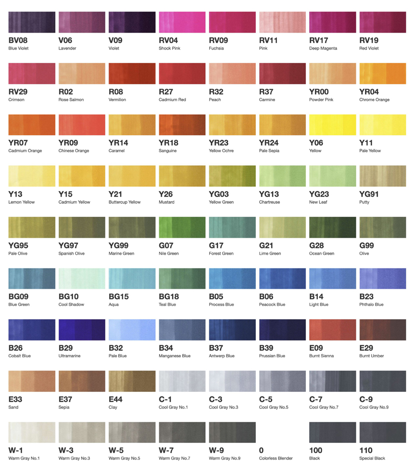 aperçu des couleurs