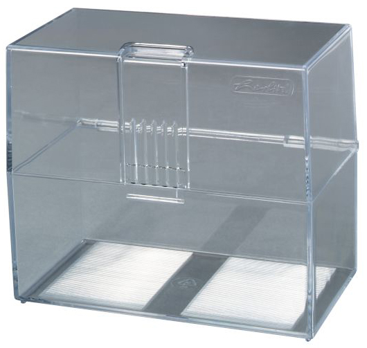 herlitz Boîte à fiches, A7 paysage, plastique, transparent