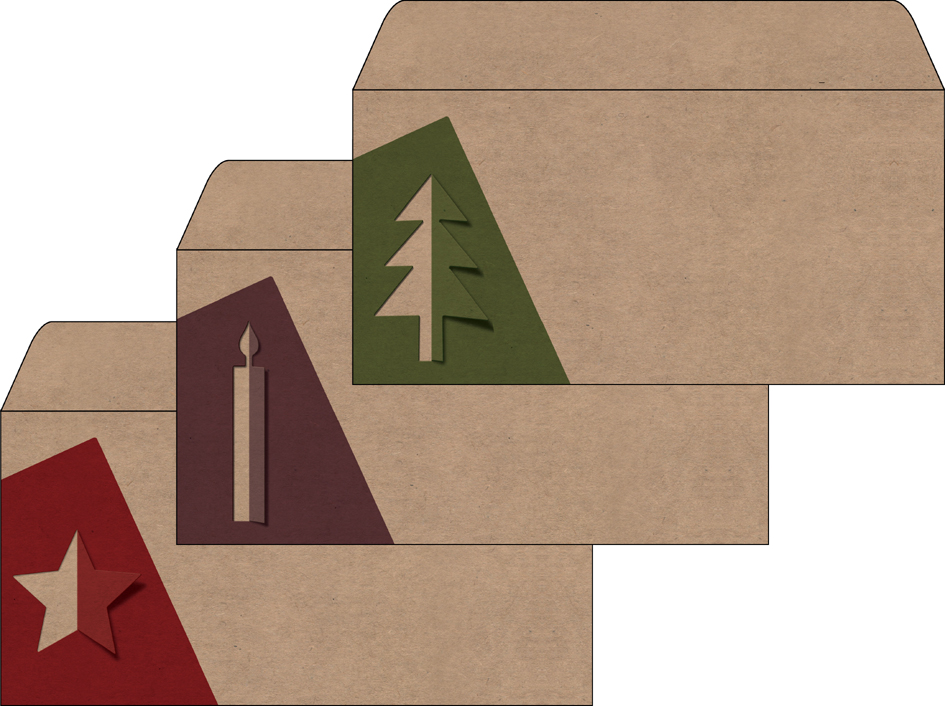 Set d'enveloppes à motif de Noël