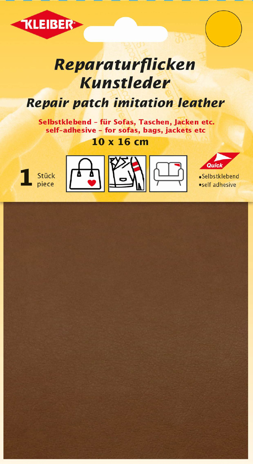 KLEIBER Pièce de réparation, similicuir, autocollant, marron