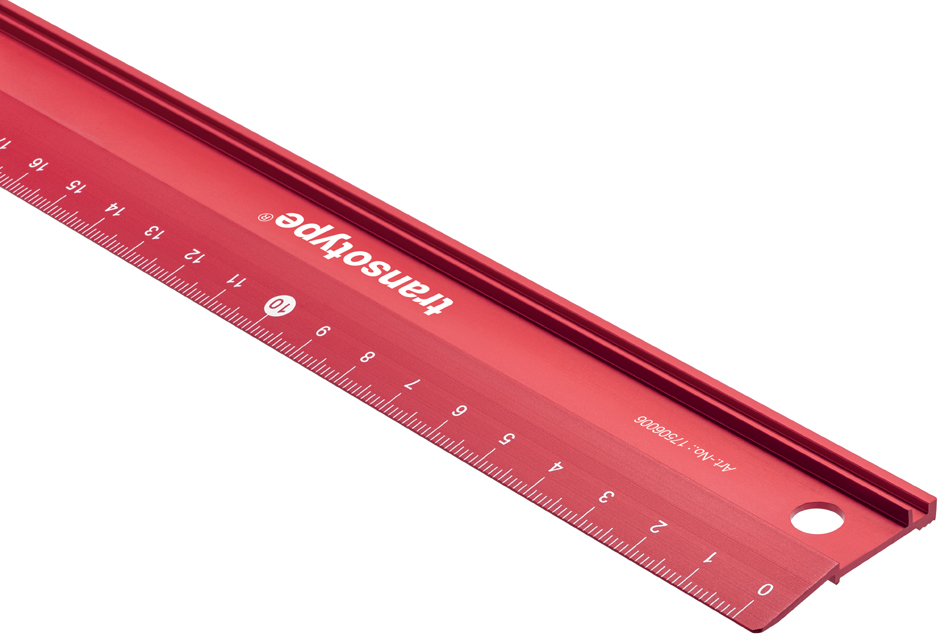 transotype Règle de coupe PRO, en aluminium, 600 mm