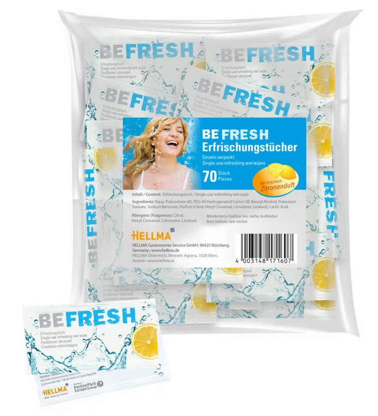 Lingettes rafraichissantes