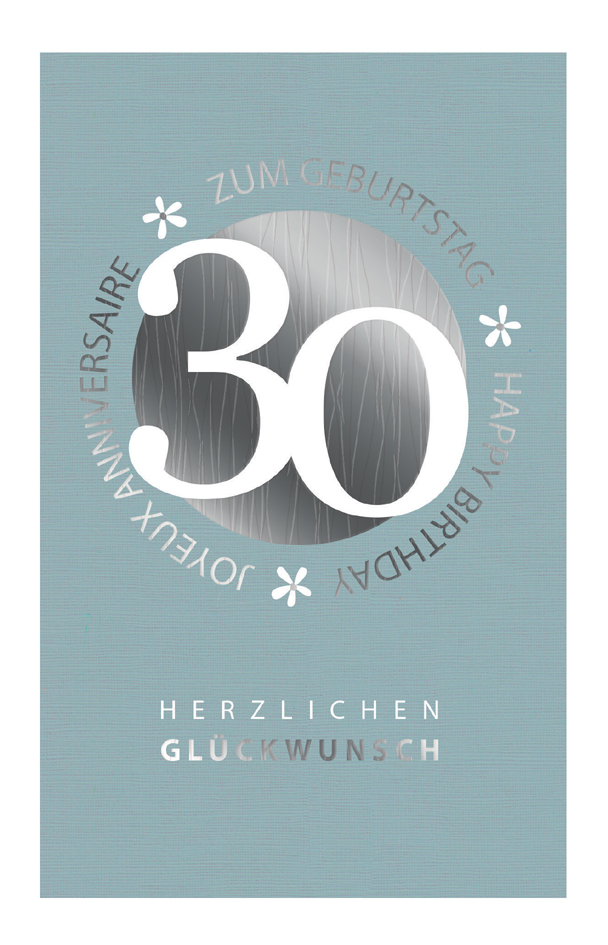 SUSY CARD Carte d'anniversaire 'Petites fleurs' - 30 ans