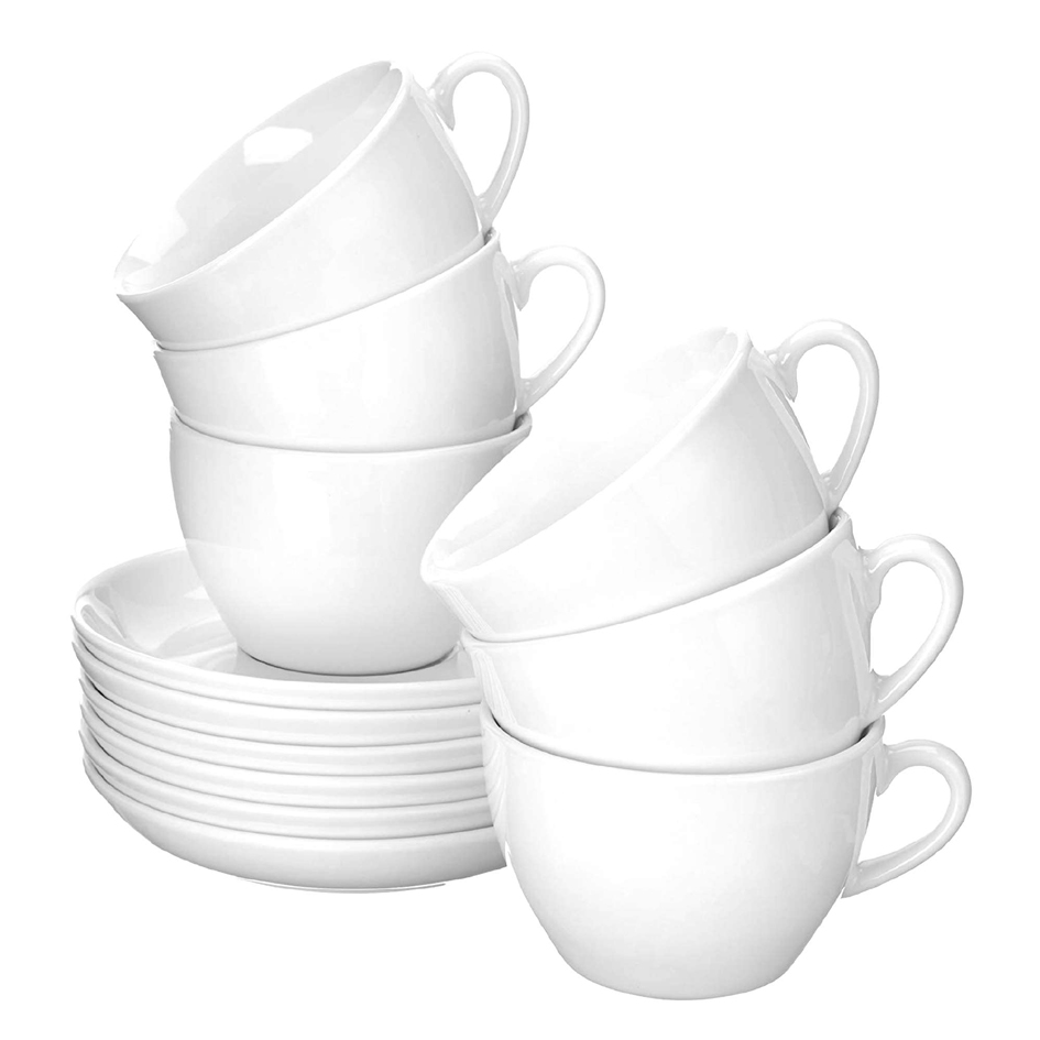 Esmeyer Tasse à cappuccino 'Bistro', set de 6, blanc