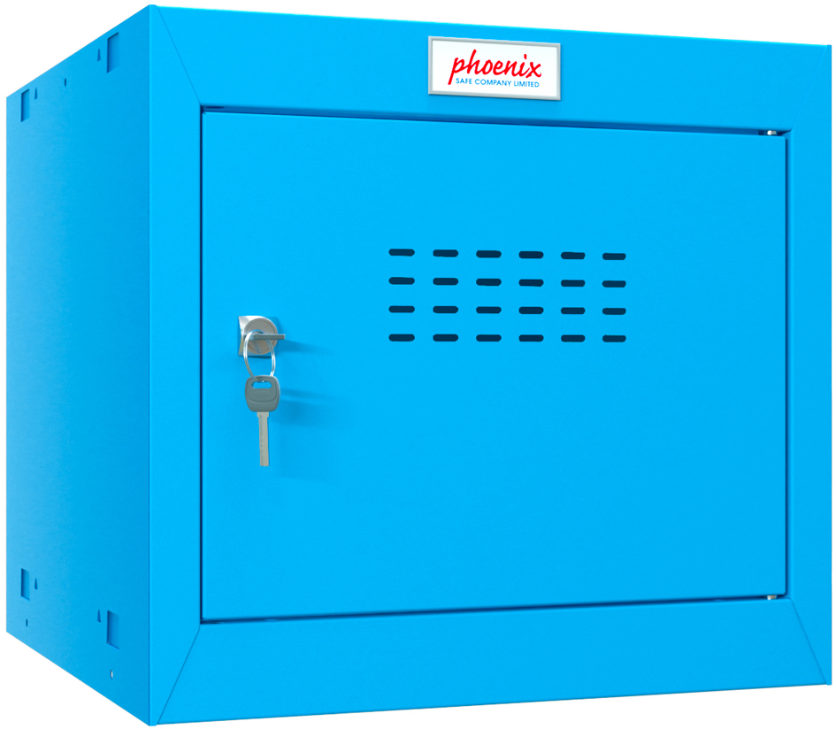 phoenix Casier cubique CL0344, serrure à clé, bleu