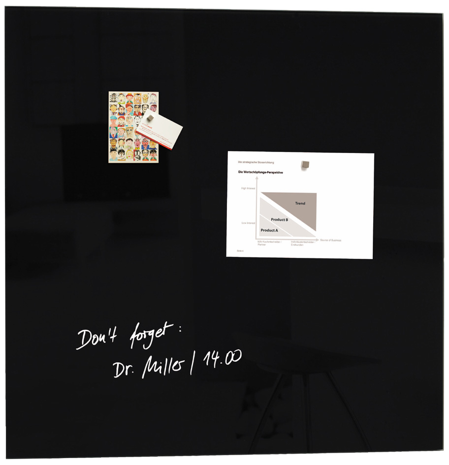 sigel Tableau magnétique en verre 'artverum', magnétique,