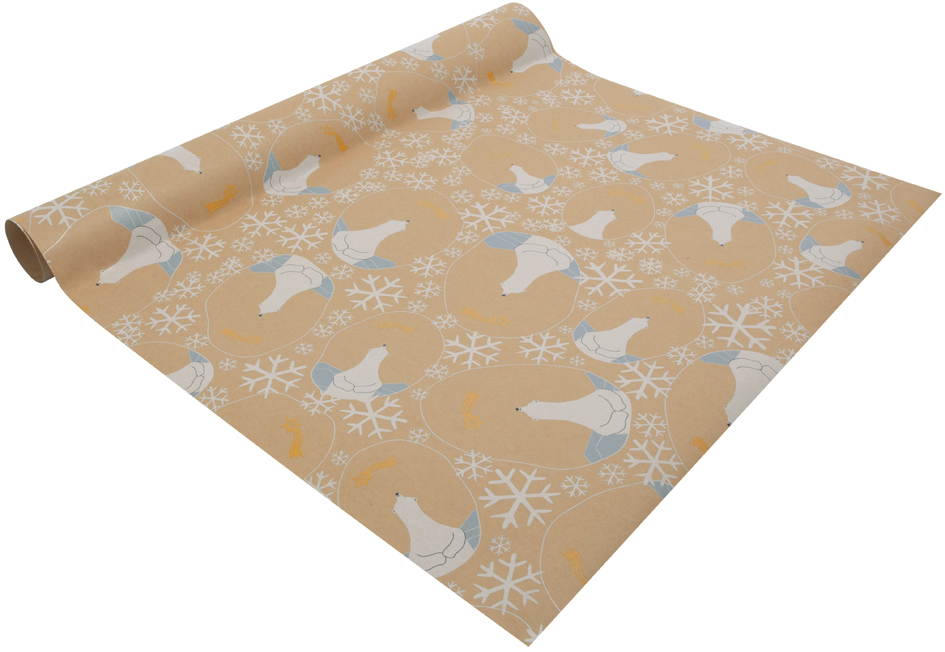 Papier cadeau de Noël "Polar bear with shooting star"