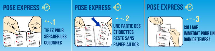 Etiquettes, blanc, grand paquet