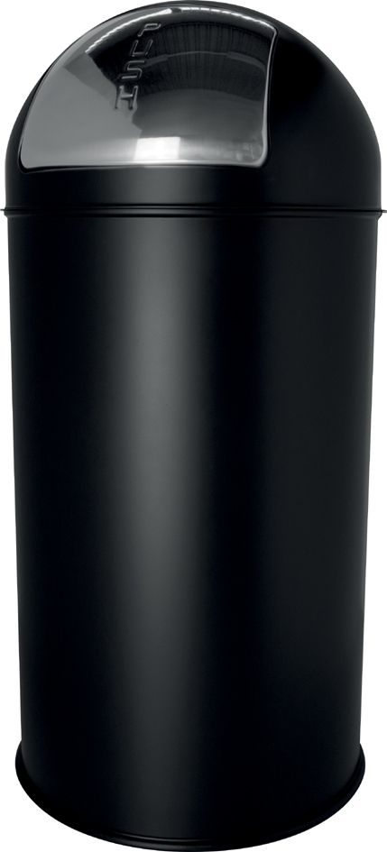 Poubelles, couvercle à poussoir