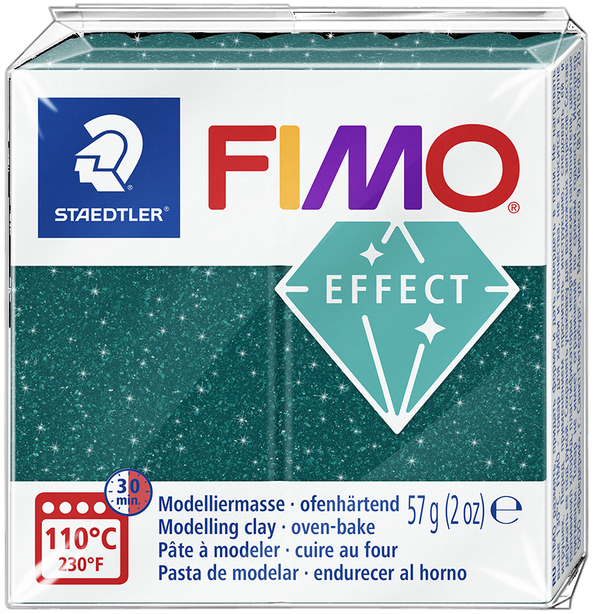 FIMO Pâte à modeler EFFECT, galaxy vert, 57 g