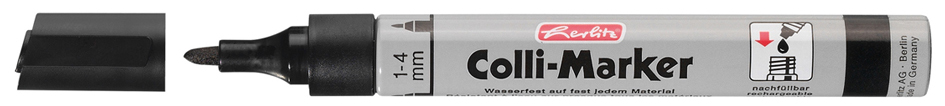 herlitz Marqueur permanent 'Collimarker', pointe ogive, noir