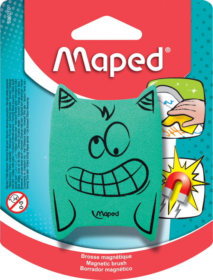 Eponge pour tableau "Monster", vert - sous blister