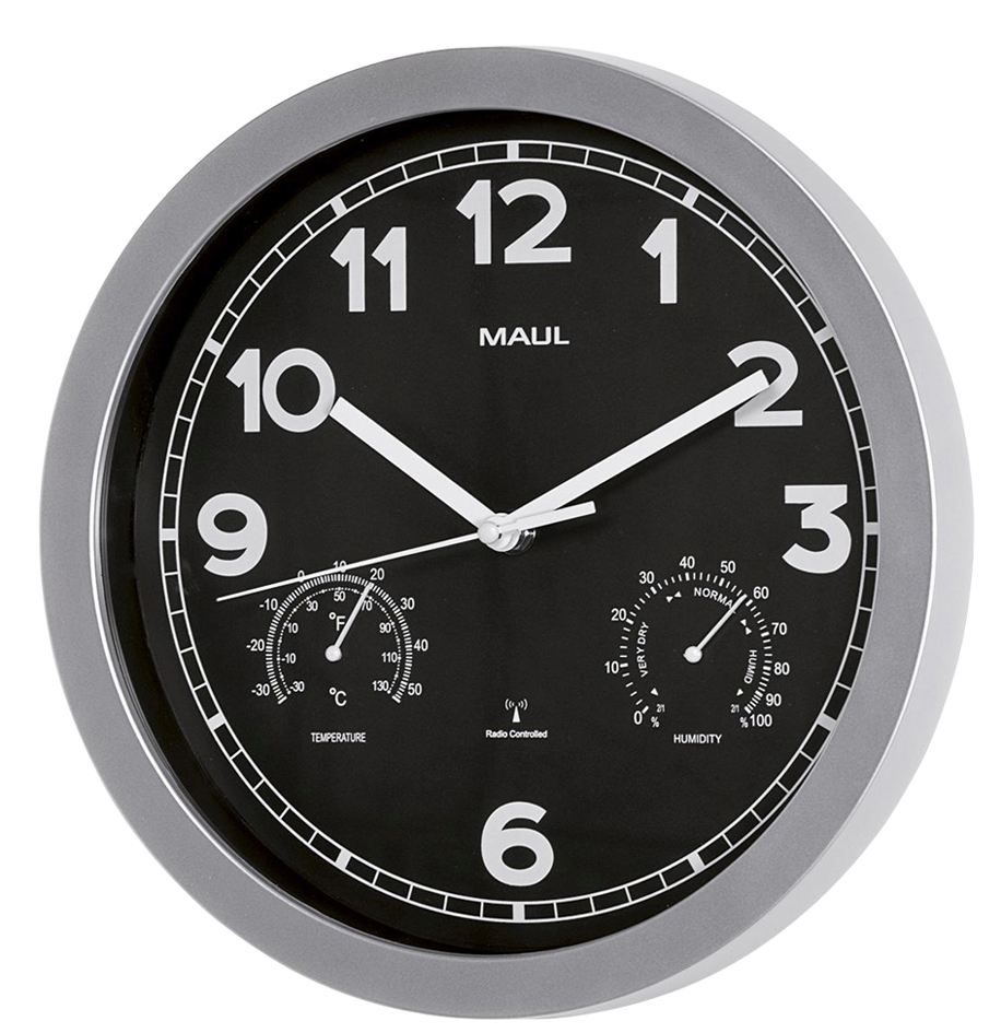 Horloge murale radio pilotée MAULdrive, vue de profil
