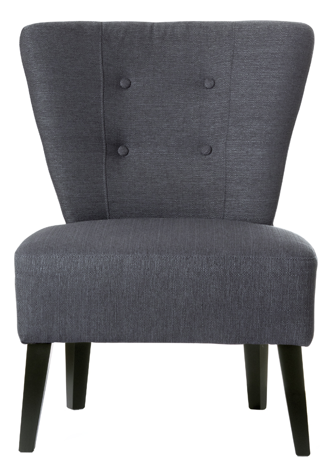 PAPERFLOW Fauteuil visiteur 'Brighton', anthracite / noir
